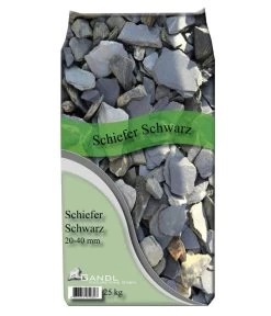 Gandl Schiefer-Plättchen, 20 - 40 Mm, Schwarz, 25 Kg