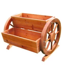 Habau Blumenkasten Mit Wagenrad