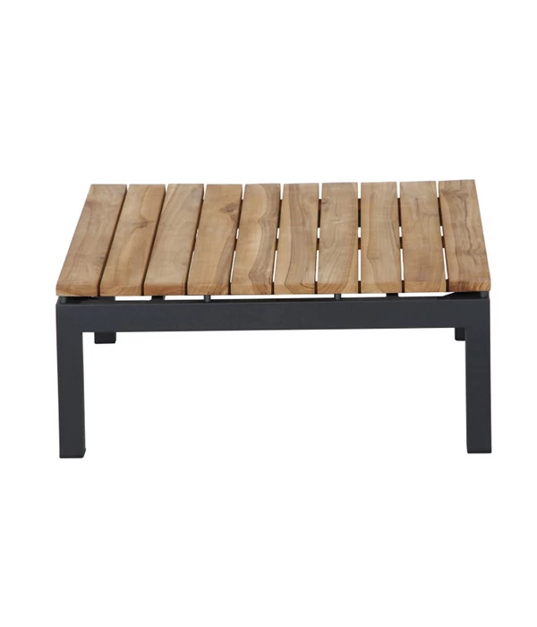 Siena Garden Teak-Loungetisch Alvida, Anthrazit/natur, Ca. B74/H30/T74 Cm - Image 3