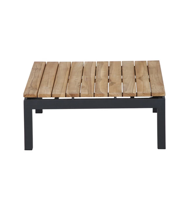 Siena Garden Teak-Loungetisch Alvida, Anthrazit/natur, Ca. B74/H30/T74 Cm - Image 5