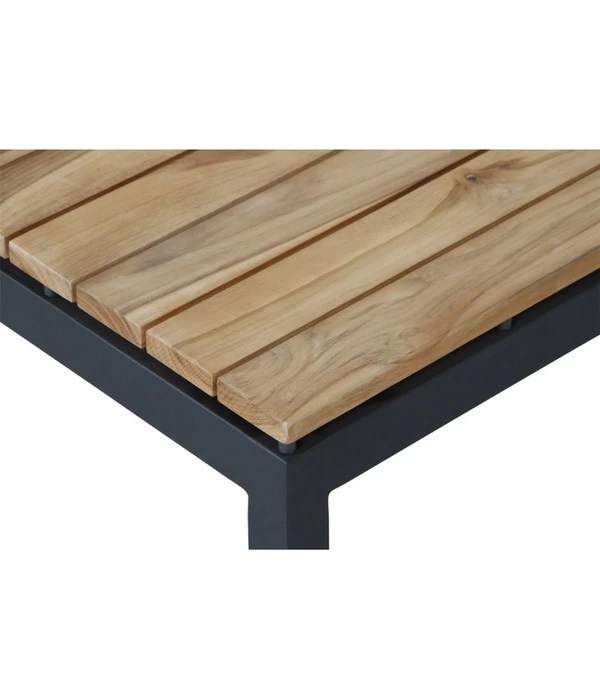 Siena Garden Teak-Loungetisch Alvida, Anthrazit/natur, Ca. B74/H30/T74 Cm - Image 6