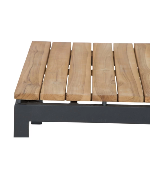 Siena Garden Teak-Loungetisch Alvida, Anthrazit/natur, Ca. B74/H30/T74 Cm - Image 7