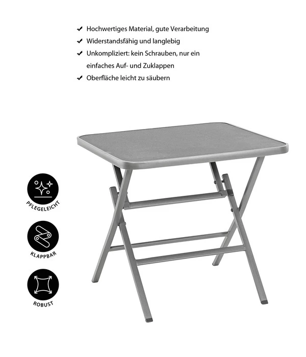 Dehner Klapptisch Chicago, Eckig - Image 6