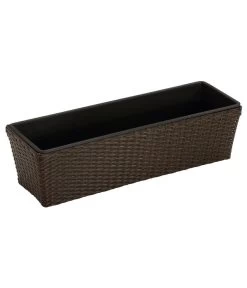 Dehner Polyrattan-Kasten Alicante, Rechteckig, Braun