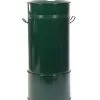 RENNER Metall-Regentonne Inkl. Gelochtem Deckel Und Sockel, 150 L, Dunkelgrün