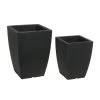 Farmet Kunststoff-Topf-Set Hydrus, Quadratisch, Anthrazit, 2-teilig