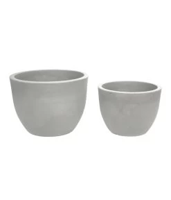 Farmet Kunststoff-Topf-Set Orione, Rund, Grau, 2-teilig