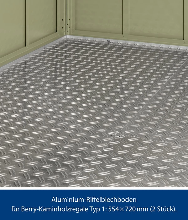 Hörmann Aluminium-Riffelblechboden Für Berry-Kaminholzregal - Image 2