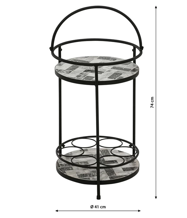 Dehner Mosaikbeistelltisch Letizia, Ca. Ø41/H74 Cm - Image 2