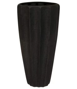 Fleur Ami Kunststoff-Vase Firewood, Konisch, Schwarz