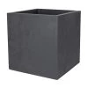 EDA-plastiques Kunststoff-Topf Basalt, Quadratisch, Anthrazit, Ca. B39,5/H43,5/T39,5 Cm