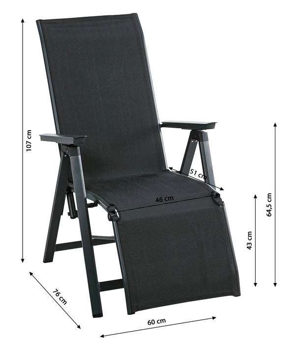 Dehner Relaxsessel Cleveland, Dunkelgrau - Image 5