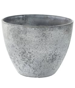 Dehner Kunststoff-Übertopf Nova, Konisch, Grau